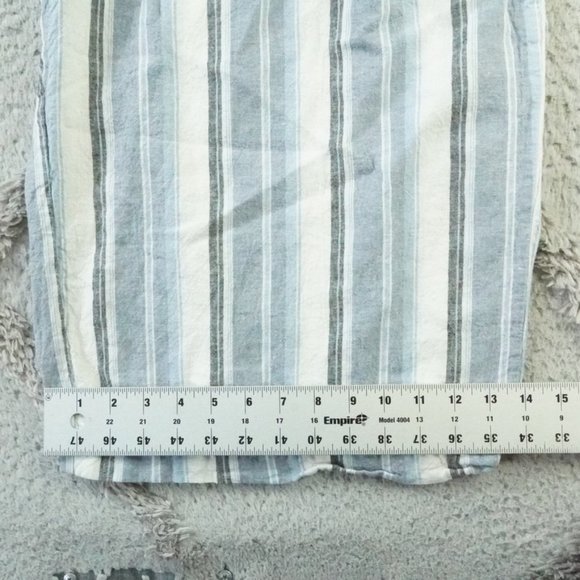 Lane Bryant Cropped Wide Leg Jumpsuit Womens Plus Size 18 Striped Linen Blend - Picture 11 of 14